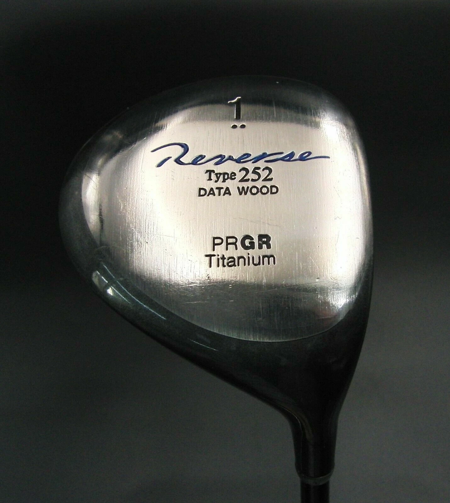 Vintage Japanese PRGR Reverse 252 Data Driver Regular Graphite Shaft Royal Grip 3 Vintage Japanese PRGR Reverse 252 Data Driver Regular Graphite Shaft Royal Grip