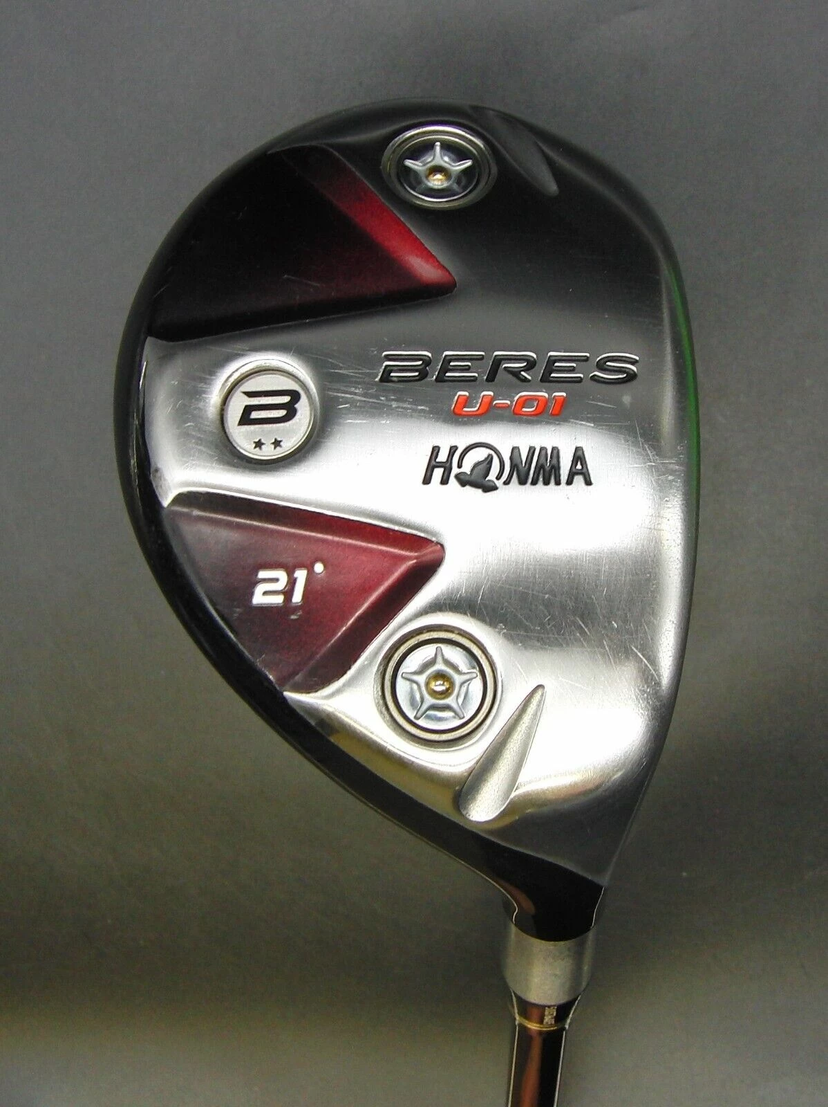 Japanese Honma Beres U-01 21° Hybrid Regular Graphite Shaft Honma Grip 3 Japanese Honma Beres U-01 21° Hybrid Regular Graphite Shaft Honma Grip