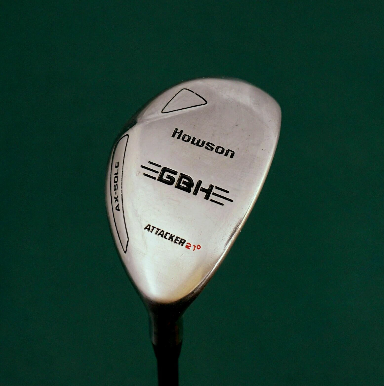 Lincs_golf Howson AX Sole GBH Attacker 21° Hybrid Regular Graphite Shaft Golf Pride Grip 3 Lincs_golf Howson AX Sole GBH Attacker 21° Hybrid Regular Graphite Shaft Golf Pride Grip